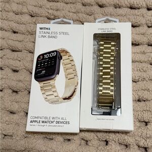 Gold Stainless Steel Link Band for Apple Watch